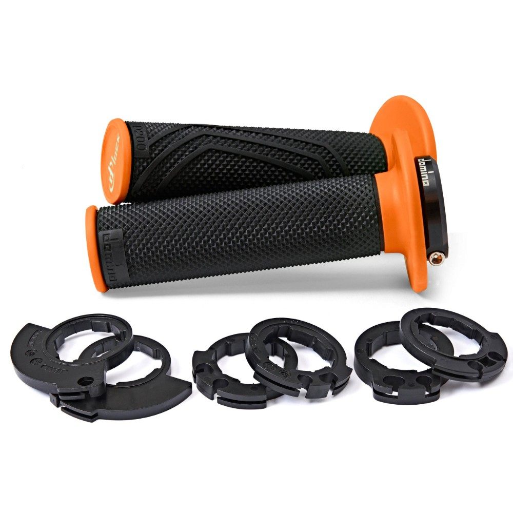 Griffpaar Lock-On Domino D200 - schwarz orange D2004045H8