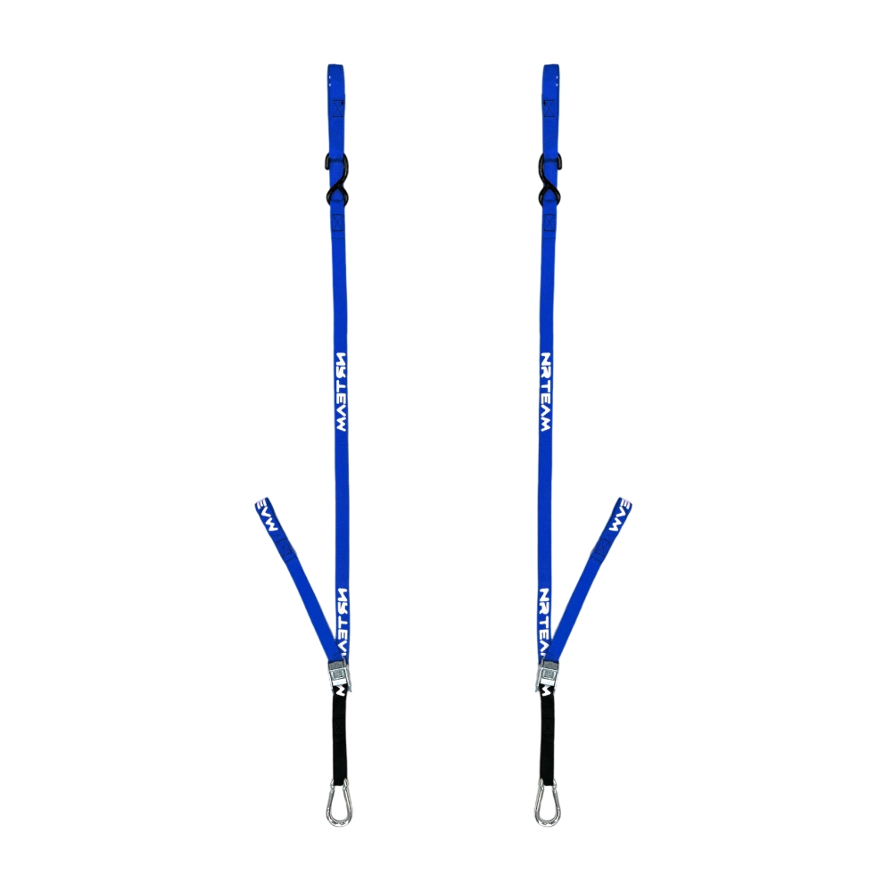 Paar Motorrad-Spannriemen Pull Up 25mm NRTeam blau DS89.PU10B