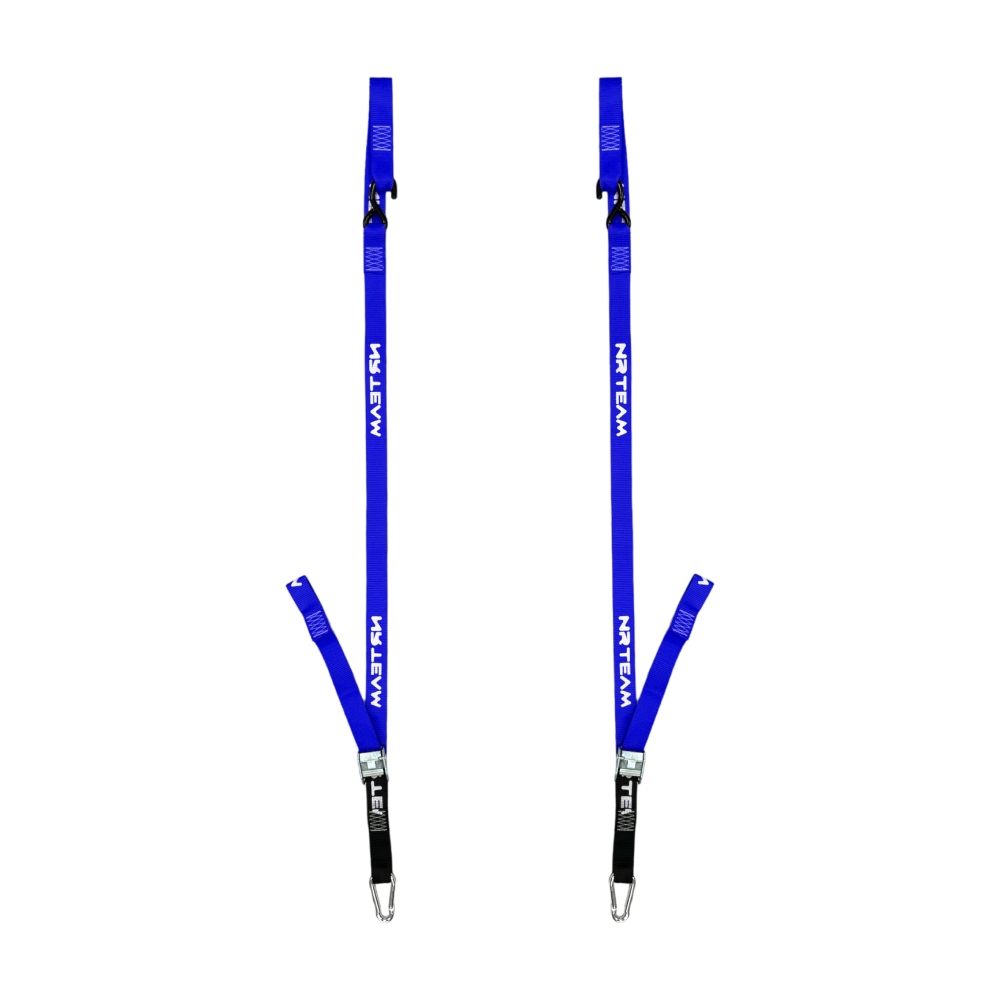 Paar Motorrad-Spannriemen Pull Up 38mm NRTeam blau DS89.PU15B