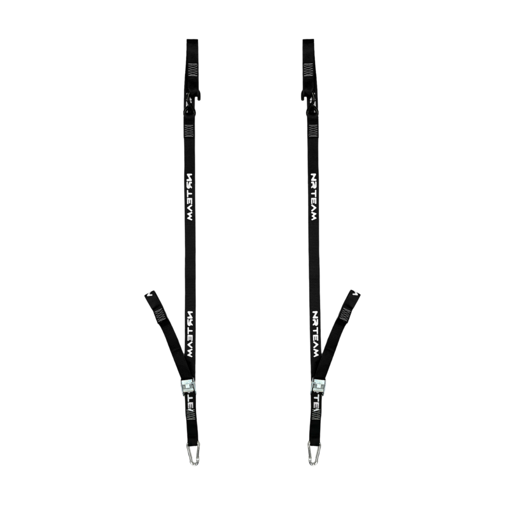 Paar Motorrad-Spannriemen Pull Up 38mm NRTeam schwarz DS89.PU15N