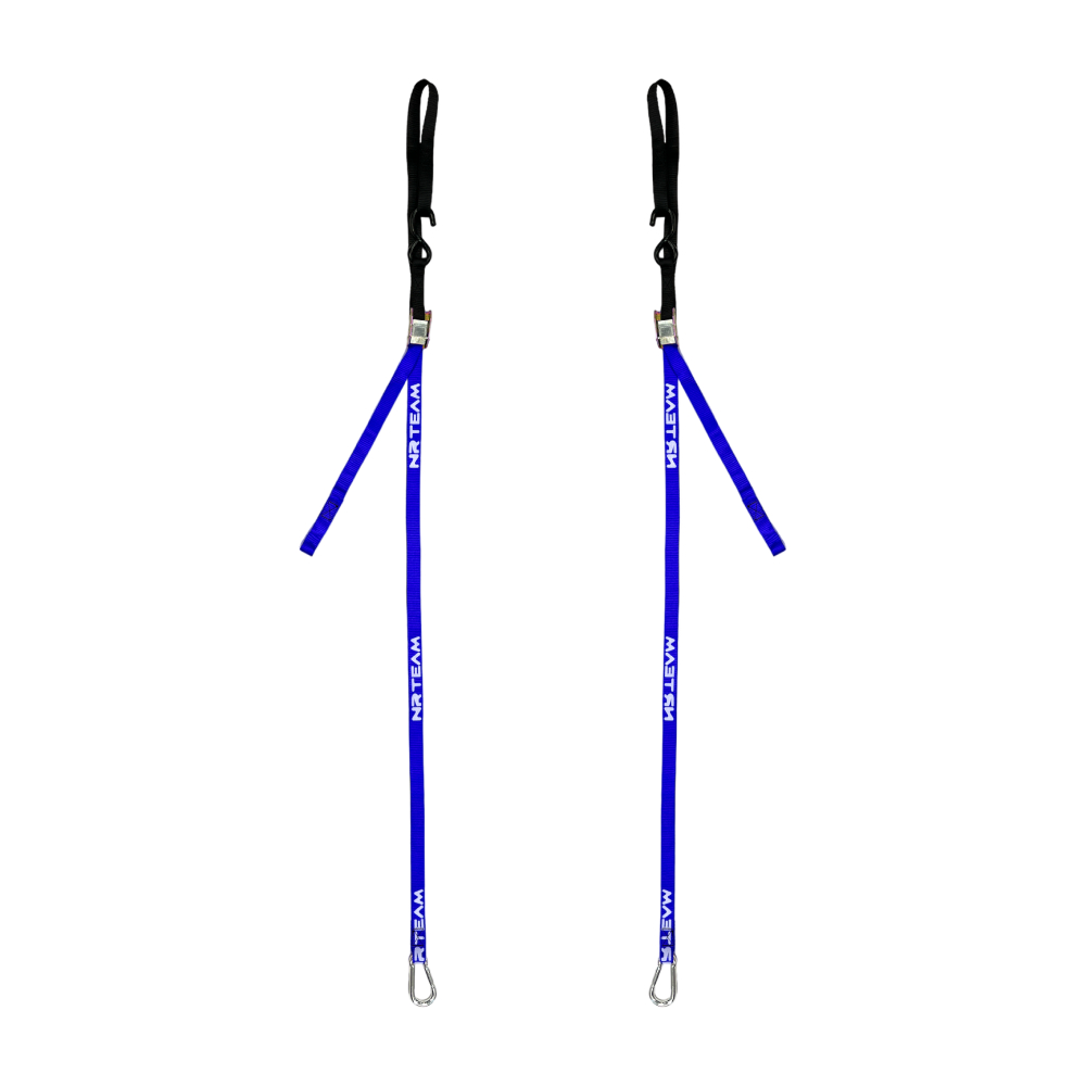 Paar Motorrad-Spannriemen Tie Down 25mm NRTeam blau DS89.TD10B