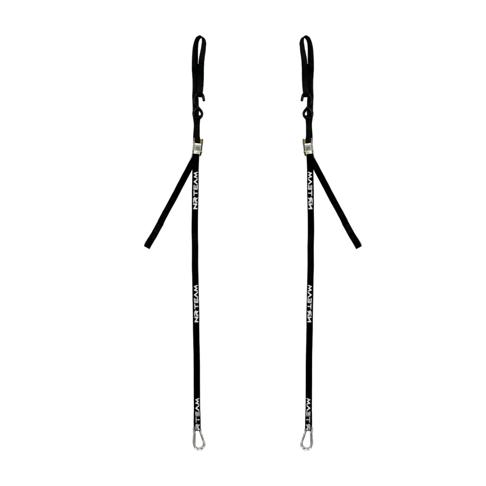 Paar Motorrad-Spannriemen Tie Down 25mm NRTeam schwarz DS89.TD10N