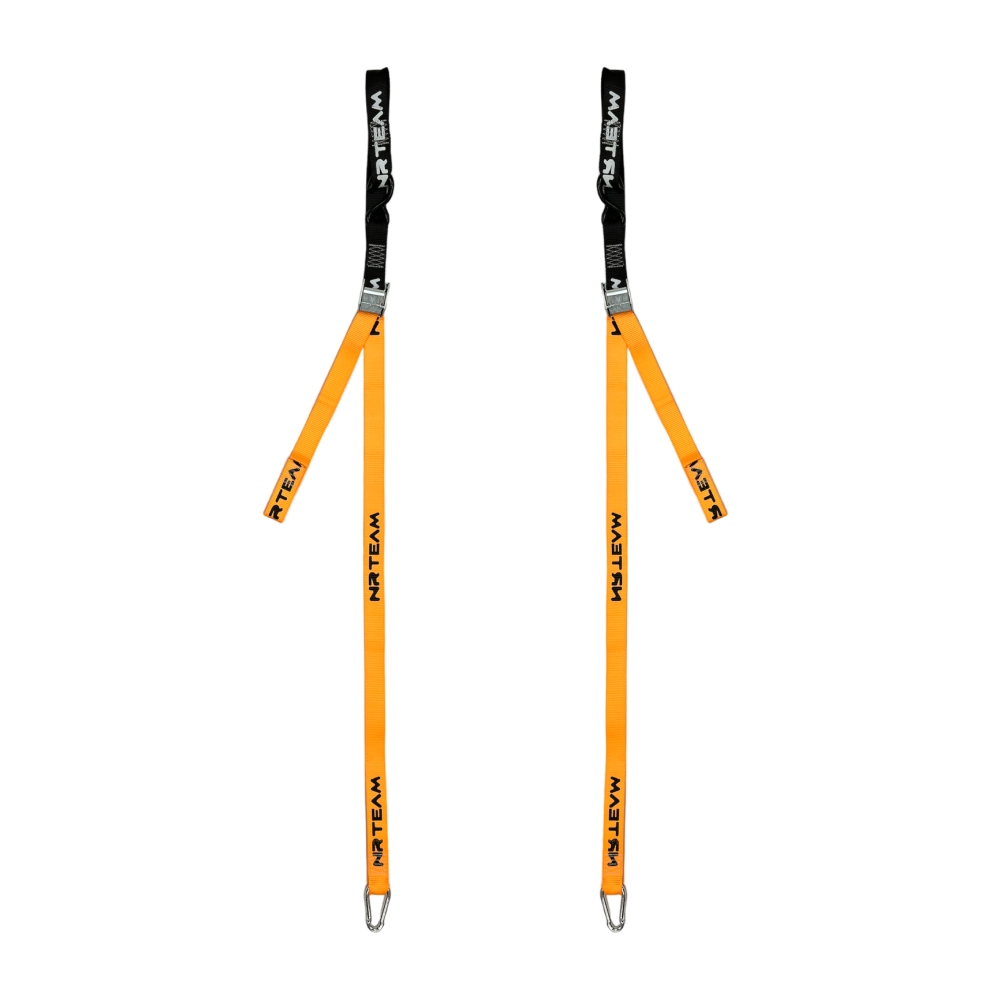 Paar Motorrad-Spannriemen Tie Down 38mm NRTeam orange DS89.TD15A