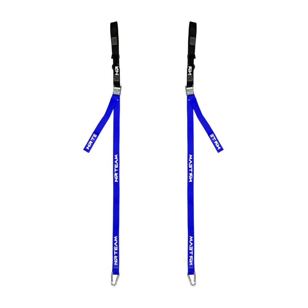 Paar Motorrad-Spannriemen Tie Down 38mm NRTeam blau DS89.TD15B